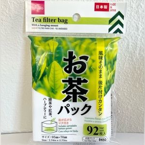 Daiso Japan Empty Tea Filter Bag for leaf 92pcs Size:3.74in × 2.75in